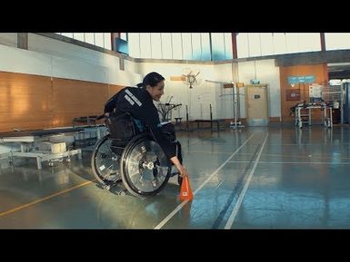 Wheelchair-using personal trainer Aiga 'AJ' Pouoa