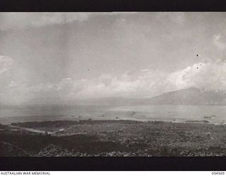 MILNE BAY, NEW GUINEA, 1943-07-11. PANORAMA, LOOKING SOUTH, TAKEN FROM HILL STATION ROAD (MAPO ROAD)