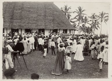 Crowd gathered for an unidentified event, Niue