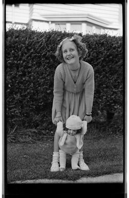 Margaret Hare with doll