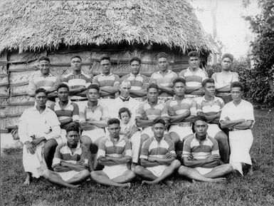 Tattersall, Alfred James, 1866-1951 :Football team, Western Samoa