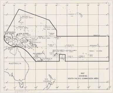 Map showing South Pacific Commission area