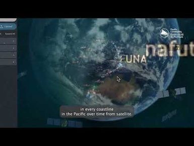 Dr. Stuart Minchin during the ICJ on utilising Digital Earth Pcific to monitor chages on Runit Dome