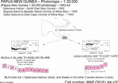 [Papua New Guinea 1:30,000 photomap] / prepared and reproduced by Base Map Plant, USASOS, SWPA