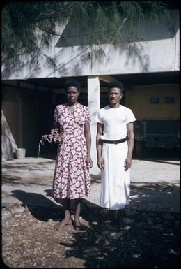 Nicholas and his wife (Albert Speer's haus boi 'houseboy') : Port Moresby, Papua New Guinea, 1953 / Terence and Margaret Spencer