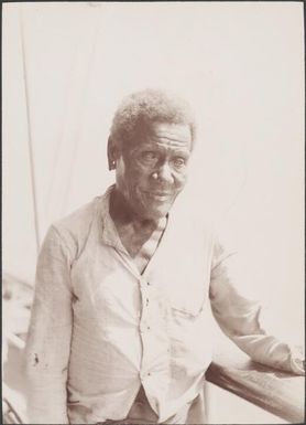 Isaac Lauua, a native christian of Uru, on the east coast of Malaita, Solomon Islands, 1906, 1 / J.W. Beattie