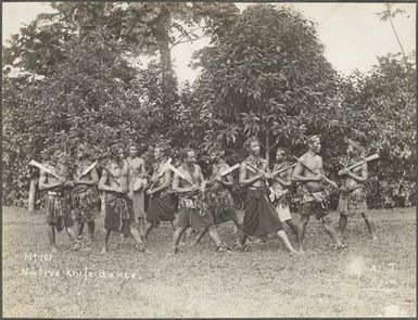 Knife dance performance. From the album: Photographs of Apia, Samoa
