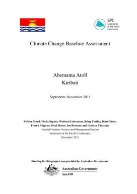 Climate Change Baseline Assessment. Abemama atoll, Kiribati.