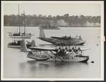 Centaurus and the Samoan Clipper on Auckland Harbour 28.12.1937