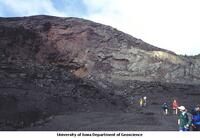 Kilauea iki cone looking back from lava lake