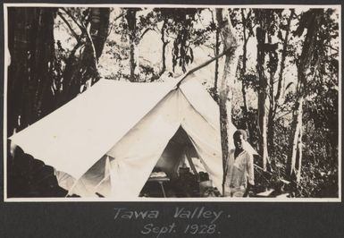 Surveyor's tent, Fiji, September 1928