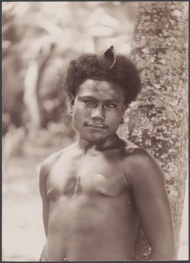 Young man of San Cristoval, Solomon Islands, 1906, 1 / J.W. Beattie