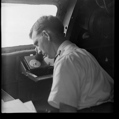 I M Walsh (Navigation Officer) on Qantas Catalina flying boat service from Suva, Fiji, to Sydney, Australia