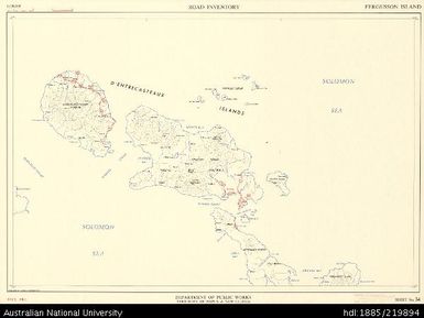 Papua New Guinea, Fergusson Island, Road Inventory Series, Sheet 34, 1:250 000, 1967