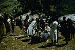 Mobile infant and maternal welfare clinic in an eastern highlands hamlet, 1958
