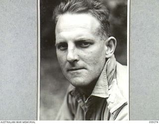 HOPOI, NEW GUINEA, 1943-10-28. PORTRAIT OF NX155085 CAPTAIN R.G. ORMSBY, AUSTRALIAN AND NEW GUINEA ADMINISTRATIVE UNIT (ANGAU)