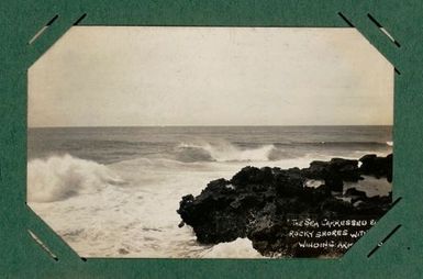 'The sea caressed [the] rocky shores ...'.  From the album: Banaba (Ocean Island)