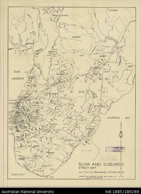 Fiji, Viti Levu, Suva and Suburbs, Topographic, 1959, 1:12 672