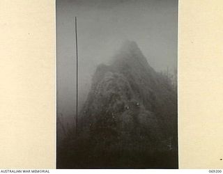 NEW GUINEA. APRIL, 1944. THE "INTERMEDIATE SNIPER'S PIMPLE" ON SHAGGY RIDGE IMMEDIATELY AFTER THE BATTLE