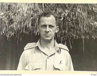 PORT MORESBY, PAPUA, NEW GUINEA. 1944-03-08. VX15706 LIEUTENANT- COLONEL P.J. SADLER, OF HEADQUARTERS, NEW GUINEA FORCE
