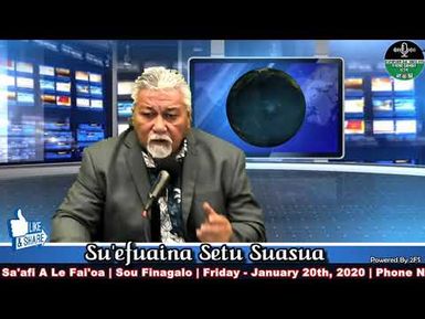 Evening Session with Su'efuaina Setu Suasua. 1/20/2020
