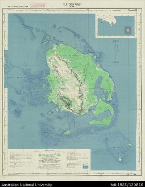 New Caledonia, Ile Des Pins (Kunie), 1956, 1:50 000
