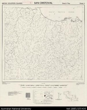 Solomon Islands, British Solomon Islands, San Cristoval, Series: X714 (Sketch), Sheet 4, 1958, 1:50 000