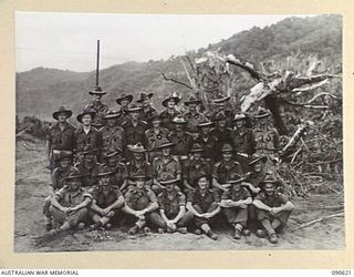 BUT, NEW GUINEA. 1945-04-10. 2/8 INFANTRY BATTALION OFFICERS (FOR IDENTIFICATION OF 31 NAMED PERSONNEL REFER TO PROVISIONAL CAPTION OR NAME INDEX)