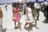 Federated States of Micronesia, young women at airport on Pohnpei Island