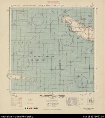 Solomon Islands (Melanesia), San Cristobal Island, Series: AMS X401, Sheet SC 57-6, 1944, 1:500 000