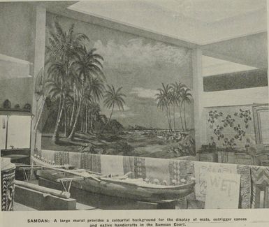 Display in the Samoan court at the Centennial Exhibition
