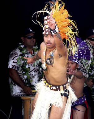Tahitian dancer, Pasifika Festival, 2015