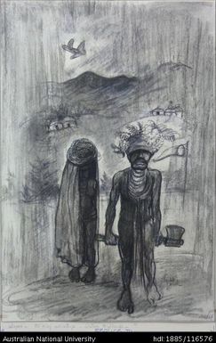 The old and the new meet by the Minj airstrip