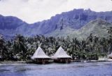 French Polynesia, beach houses at Bali Hai Resort on Moorea Island