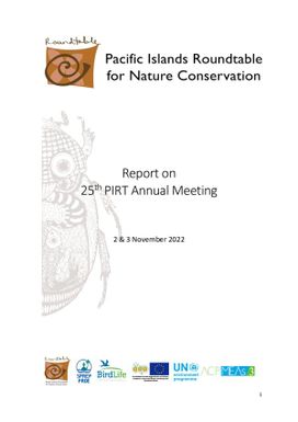 Pacific Islands Roundtable for Nature Conservation 25th Annual meeting - 2 & 3 November 2022