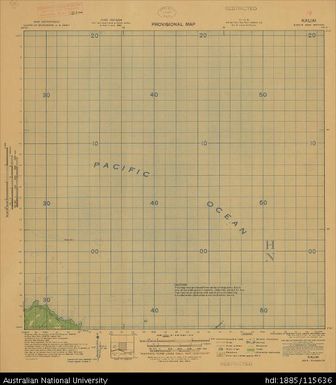 Papua New Guinea, New Britain, Kaliai, Provisional map, Sheet B55/8, 1943, 1:63 360