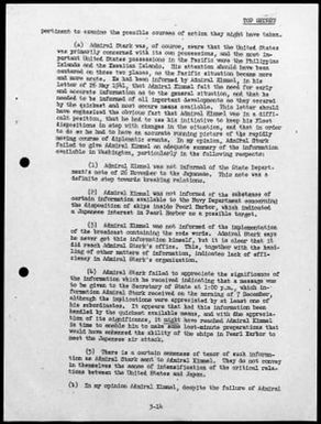 Kimmel, Husband E., Reports: Navy Court of Inquiry, Pearl Harbor Report, August 29, 1945