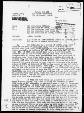 USS LST-488 - AA Action Report, 6-17-1944 – Southeast of Saipan Island, Marianas