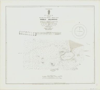 Dedele anchorage, preliminery chart, Papua, British New Guinea - south coast / Hydrographic Branch, Navy Office, Department of Defence