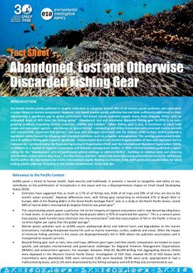 Abandoned, Lost and Otherwise Discarded Fishing Gear - Factsheet