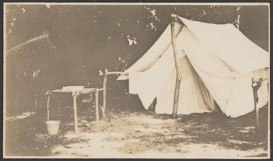 Surveyor's tent, Fiji, May 1929