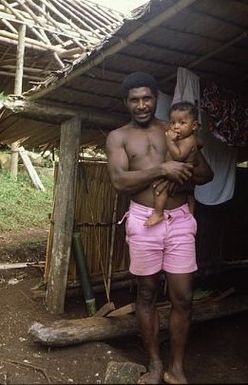 Ben Burt Malaita PhotosAlfred Omani, first son of Adriel Rofate'e, with his child