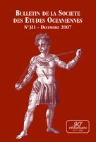 Bulletin de la Société des Études Océaniennes numéro 311