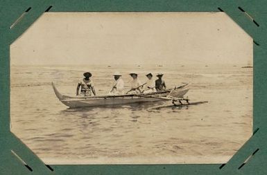 Banaban outrigger canoe.  From the album: Banaba (Ocean Island)