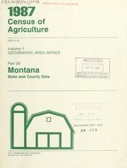 1987 census of agriculture, pt.26- Montana