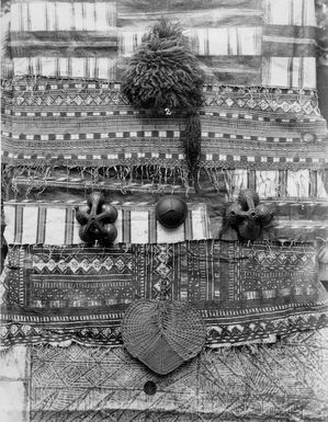 Five specimens of printed "Tapa" (native cloth)