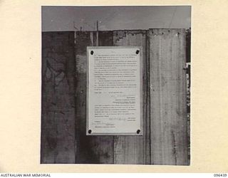 CAPE WOM, NEW GUINEA, 1945-09-13. PAGE 2 OF ORDER NO.3 ISSUED BY MAJOR-GENERAL H.C.H. ROBERTSON, GENERAL OFFICER COMMANDING 6 DIVISION AND REPRESENTATIVE IN NEW GUINEA OF THE SUPREME ALLIED ..