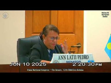 Palau National Congress | 12th OEK, The Senate 6th Day of 2nd Special Session