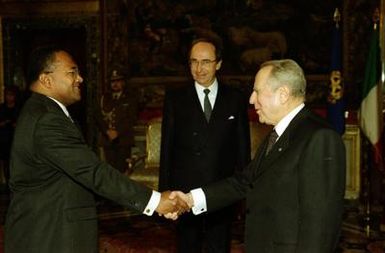Meeting with His Excellency Isikeli Uluinairai Mataitoga, new Ambassador of the People's Democratic Republic of Fiji: presentation of credential letters.