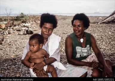 Two women with baby at Limwalimwaninai hamlet